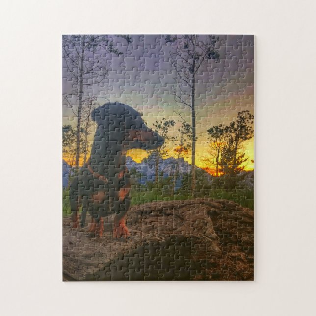 Sunset over the Tetons Jigsaw Puzzle (Vertical)