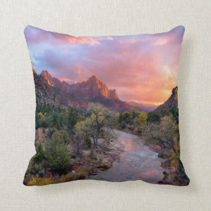 Sunset Over the Watchman Cushion