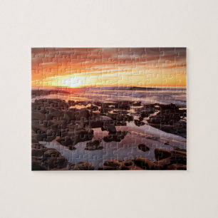 Sunset Over Tide Pools Jigsaw Puzzle
