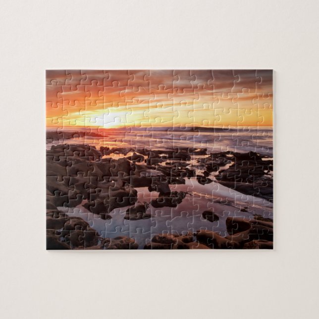 Sunset Over Tide Pools Jigsaw Puzzle (Horizontal)