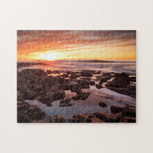 Sunset Over Tide Pools Jigsaw Puzzle