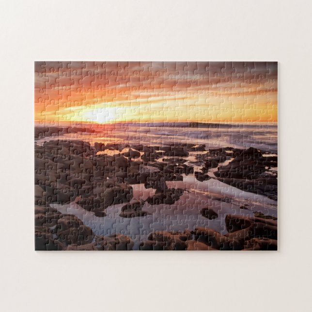 Sunset Over Tide Pools Jigsaw Puzzle (Horizontal)