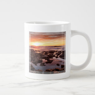Sunset Over Tide Pools Large Coffee Mug