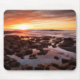 Sunset Over Tide Pools Mouse Pad