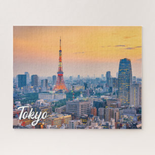 Sunset Over Tokyo, Japan Jigsaw Puzzle