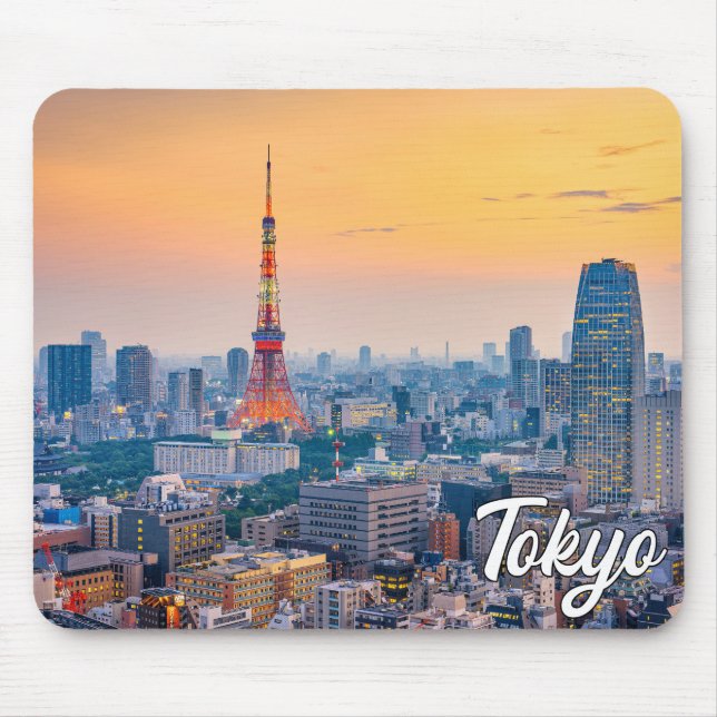 Sunset Over Tokyo, Japan Mouse Pad (Front)