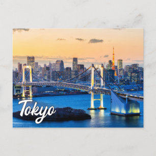 Sunset Over Tokyo, Japan Postcard