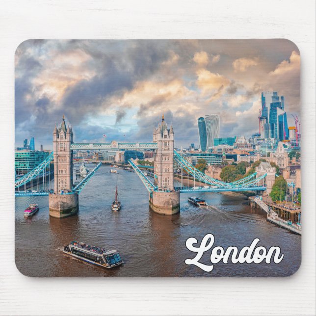 Sunset Over Tower Bridge, London, England Mouse Pad (Front)