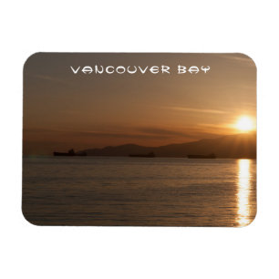 Sunset over Vancouver Bay - Canada Magnet