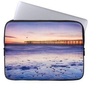 Sunset Over Ventura Pier And Beach Laptop Sleeve