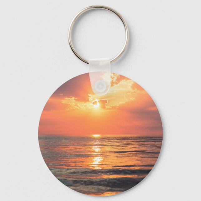 sunset over water key ring (Front)