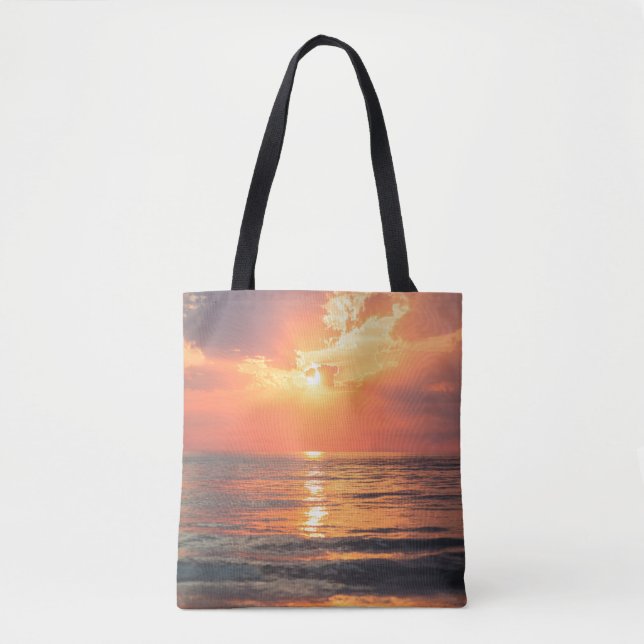 sunset over water tote bag (Front)