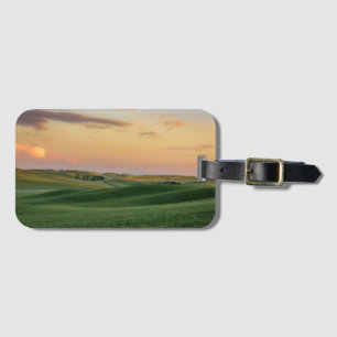 Sunset over Wheat Fields Washington State Luggage Tag