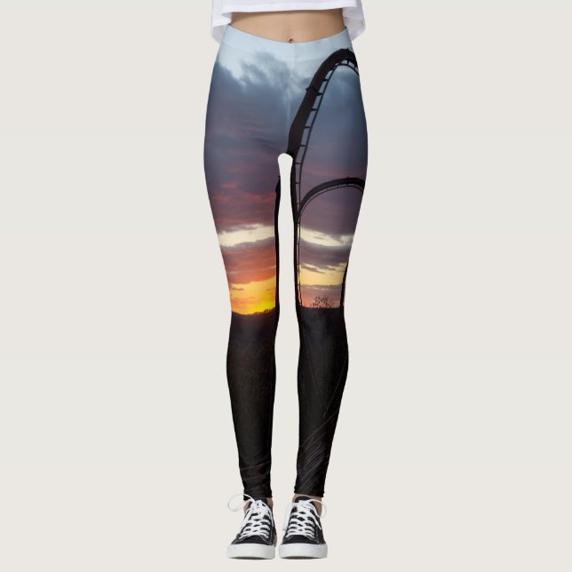 Sunset Over Wildfire Leggings (Front)
