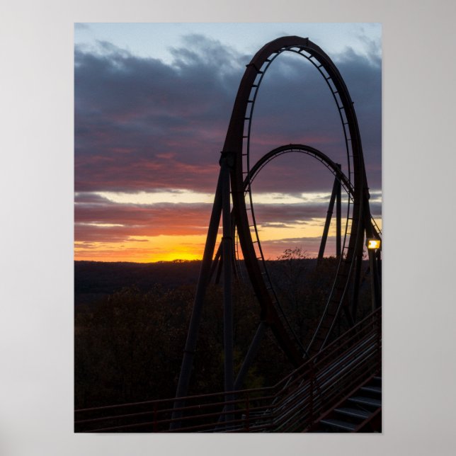 Sunset Over Wildfire Poster (Front)