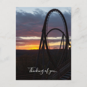 Sunset Over Wildfire Thinking Of You Postcard