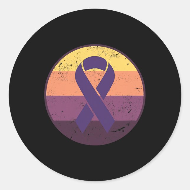 Sunset Overdose Awareness Gift Classic Round Sticker (Front)