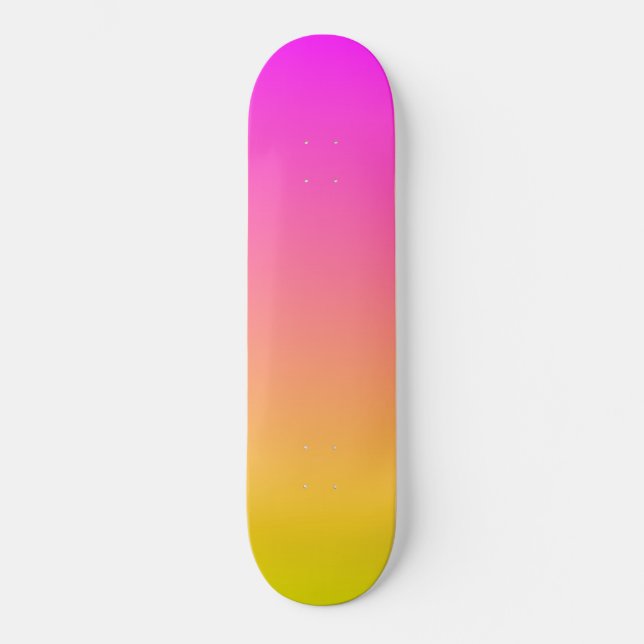 Sunset Overture Pink and Yellow Skateboard Deck (Front)