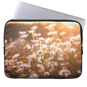Sunset Oxeye Daisies Laptop Sleeve