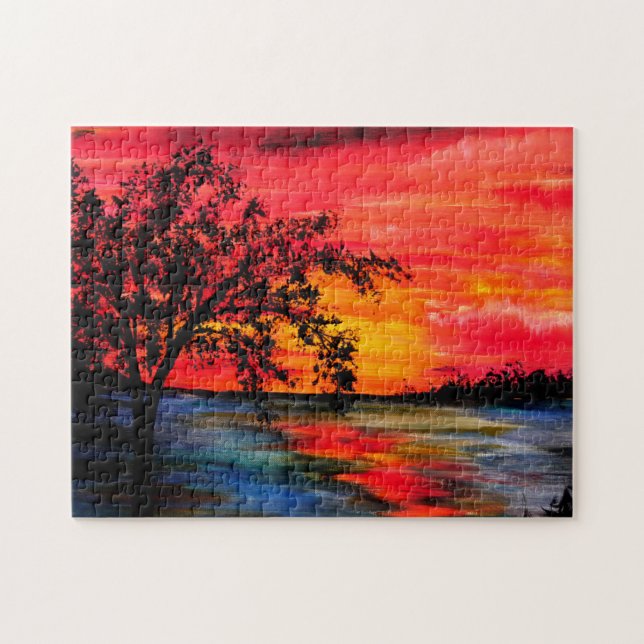 Sunset Painting Jigsaw Toy Puzzle (Horizontal)