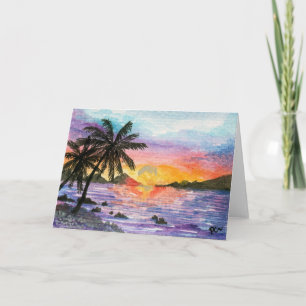 Sunset Palm Beach Card