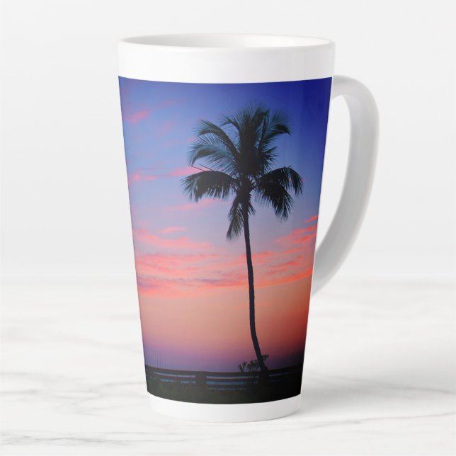 Sunset Palm Latte Mug (Right Angle)