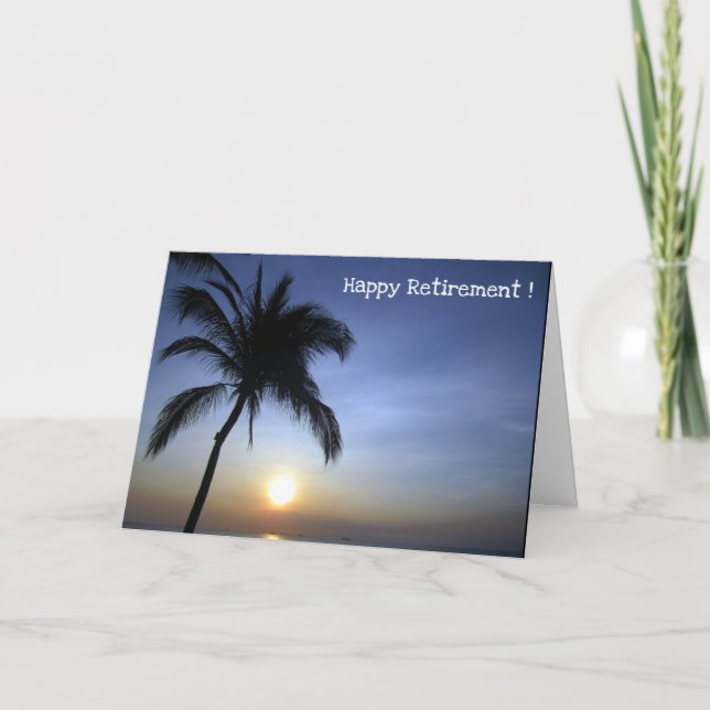 sunset palm retirement card (Front)