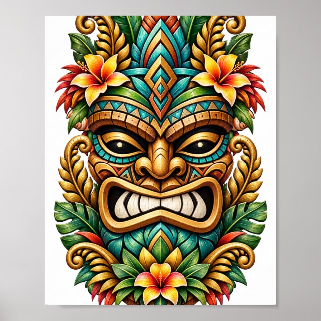 Sunset Palm Tiki Poster (Front)