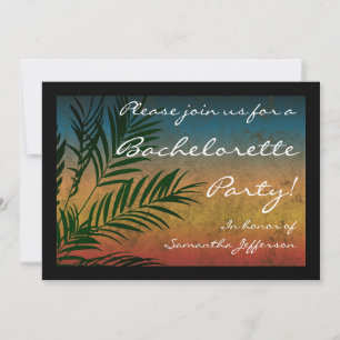 Sunset Palm Tree Party Invitations