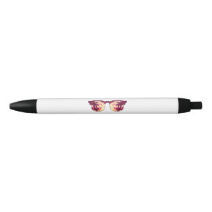 Sunset Palm Trees Beach Summer Vacation Tropical S Black Ink Pen