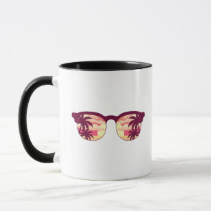 Sunset Palm Trees Beach Summer Vacation Tropical S Mug