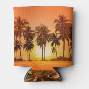 Sunset Palm Trees Sri Lanka Can Cooler