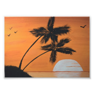 Sunset Palms 5x7 Print
