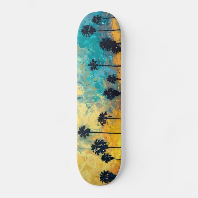 Sunset Palms Cruiser Board Skateboard (Front)