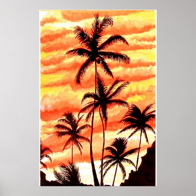 Sunset Palms Print (Front)