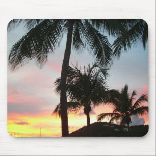 Sunset Palms Tropical Landscape Photography Mouse Pad