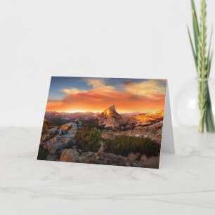 Sunset Panorama from Tressider Peak - Yosemite Card