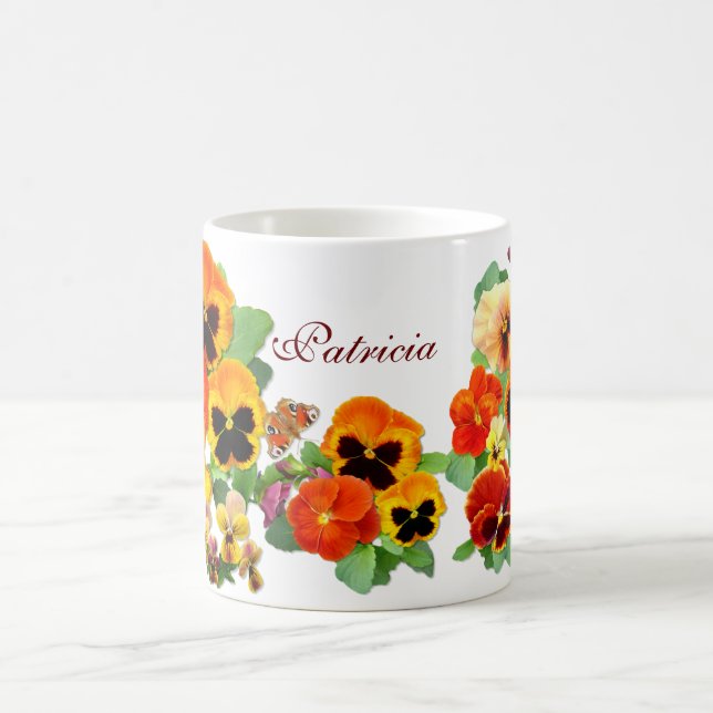 Sunset Pansies Coffee Mug (Center)