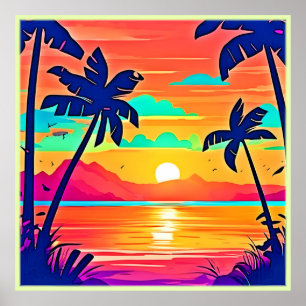 Sunset Paradise Artwork Poster