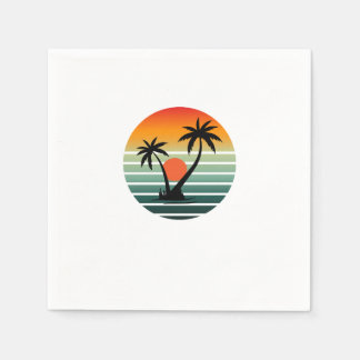 Sunset Paradise - Tropical Beach Vibes Napkin