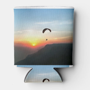 Sunset Paraglide Wanderlust Extreme Sports Art Can Cooler