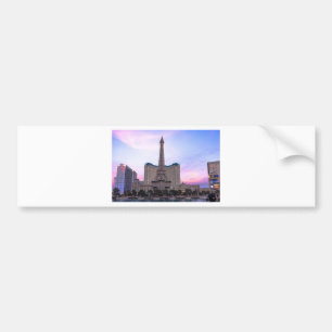 Sunset Paris Las Vegas Tour Eiffel Fake Bumper Sticker