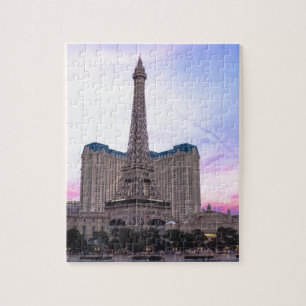 Sunset Paris Las Vegas Tour Eiffel Fake Jigsaw Puzzle