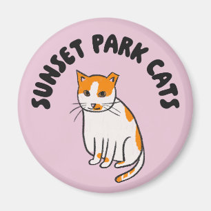 Sunset Park Cats   Magnet   Charming Rescue Cat 
