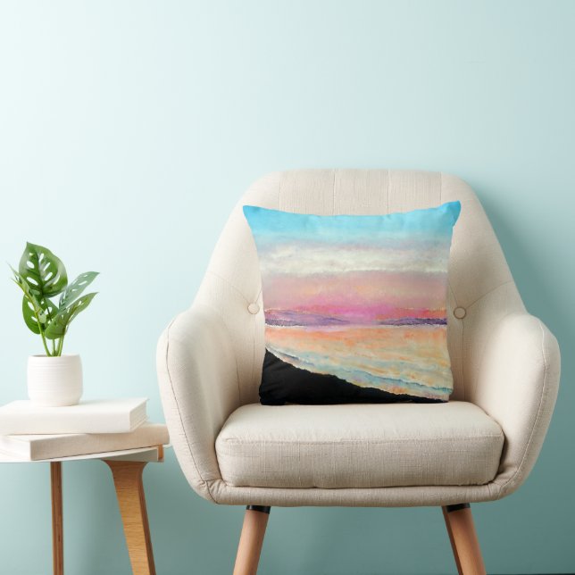 Sunset Pastels Beach Art Cushion (Chair)