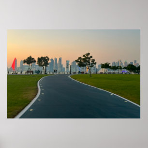 Sunset Path to the Future Poster