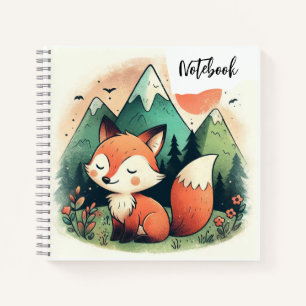  Sunset Paws – Fox and Pup in the Painted Desert Notebook