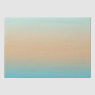 Sunset Peach Aqua Ombre Tissue Paper