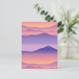 Sunset Peaks – Golden Mountain Dreamscape (2) Postcard