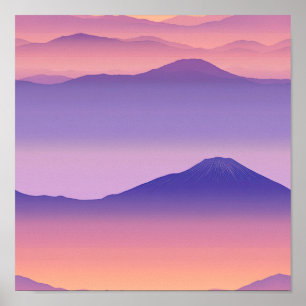 Sunset Peaks – Golden Mountain Dreamscape (2) Poster